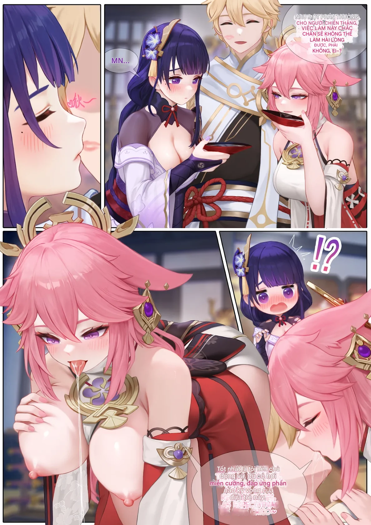 HentaiVN.net - Ảnh 7 - Cùng nhau uống rượu ở inazuma - #1