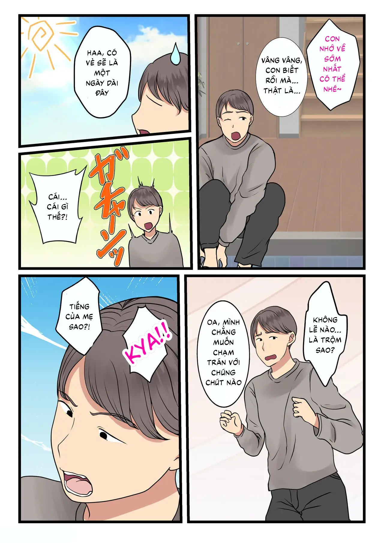 HentaiVN.net - Ảnh 8 - Mẹ tôi bị kẹt vào tường và không thể cử động... - Oneshot