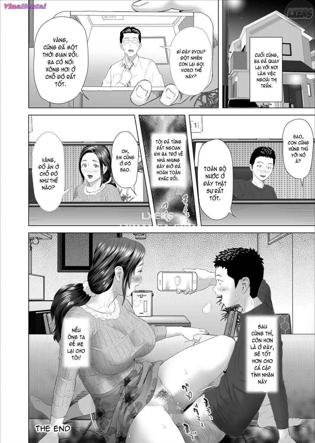 HentaiVN.net - Ảnh 74 - Kinjo Yuuwaku Musuko ni Otto no Soba de Dakareru Haha Hen - Chap 2
