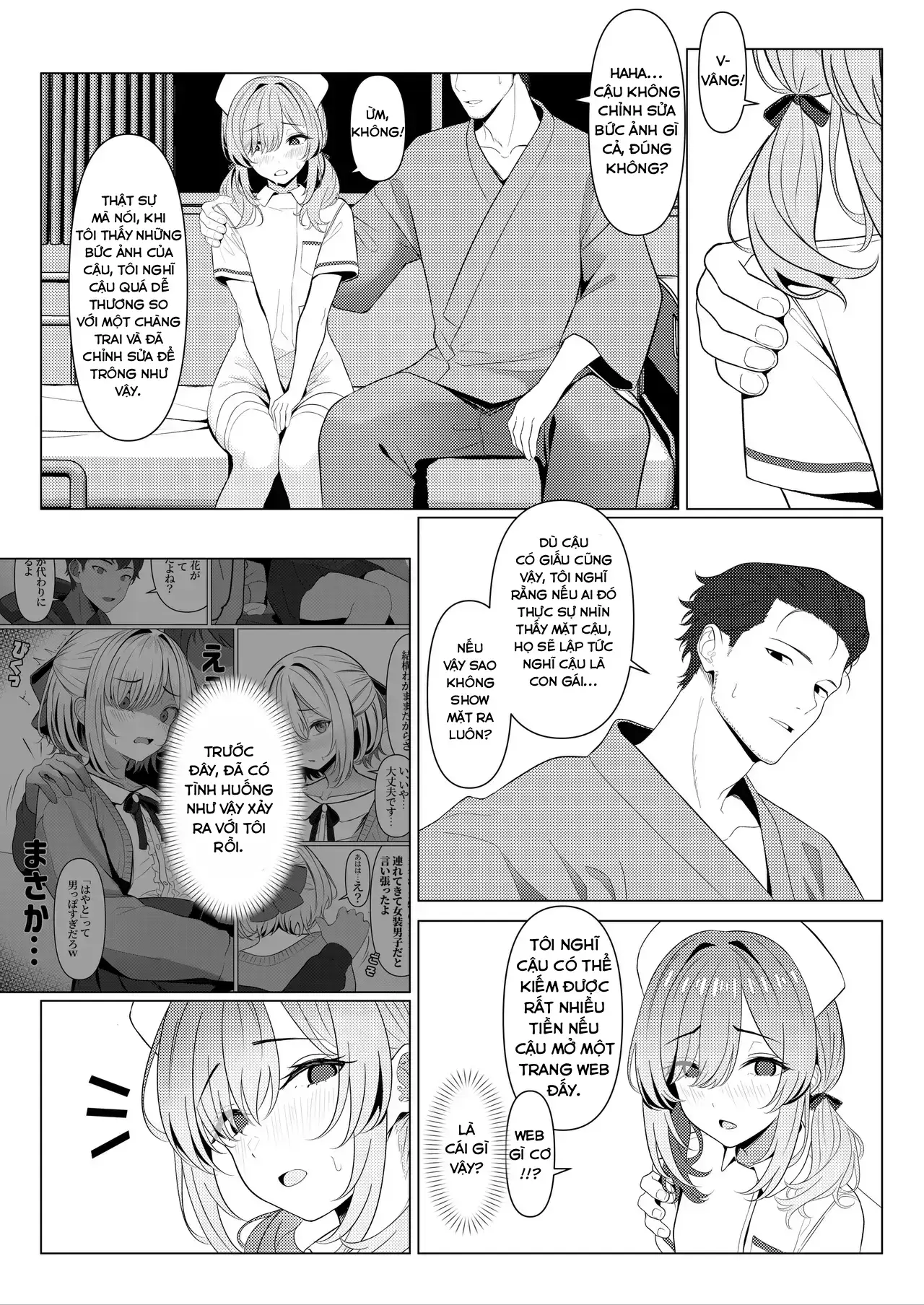 HentaiVN.net - Ảnh 9 - Hồ sơ bệnh án nữ hóa của Hayato-sensei-Phần bệnh viện - Chap 2