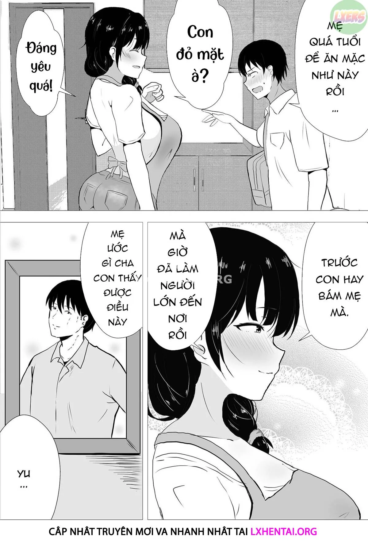 HentaiVN.net - Ảnh 8 - TomoKano Kaa-chan~ Daisuki na Ore no Hahaoya wa Aho na Shinyuu no Kanojo~ [My Mom Is My Friend's Girlfriend] - Chap 1