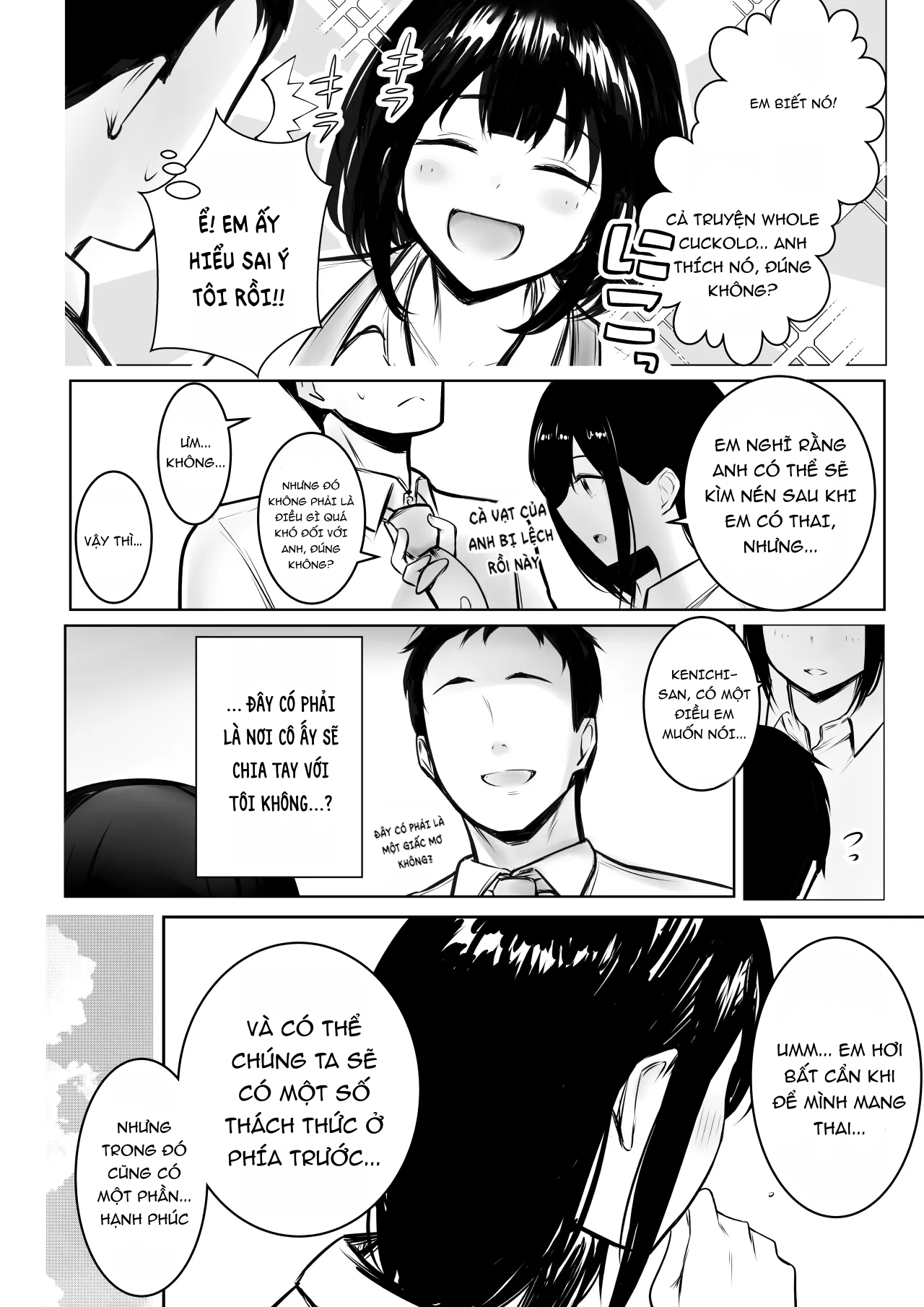 HentaiVN.net - Ảnh 9 - Boku dake ni Amaesasete Kureru Kyonyuu JK Tsuma o Hoka no Otoko ni Dakasete Mita - Chap 9