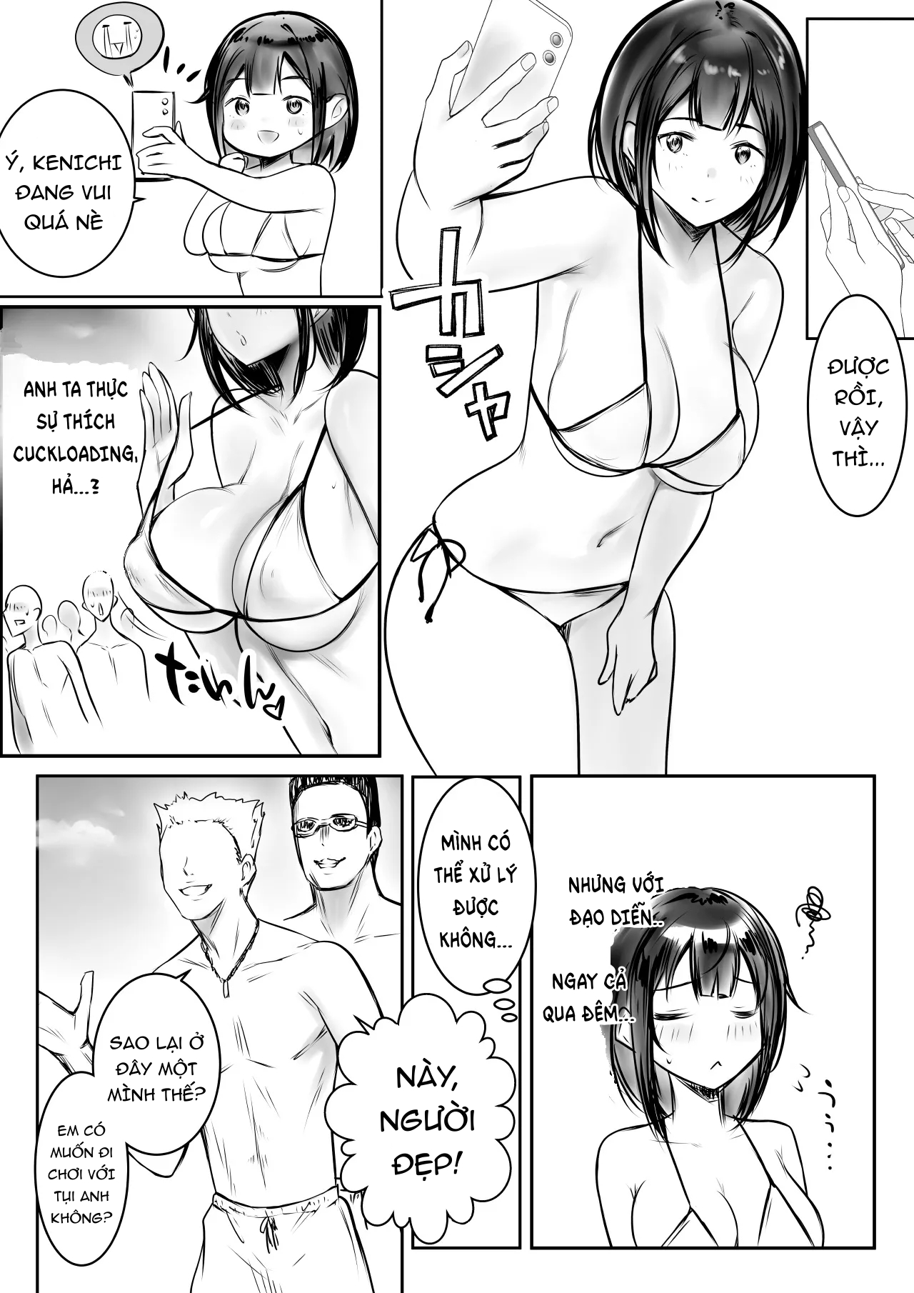 HentaiVN.net - Ảnh 9 - Boku dake ni Amaesasete Kureru Kyonyuu JK Tsuma o Hoka no Otoko ni Dakasete Mita - Chap 10