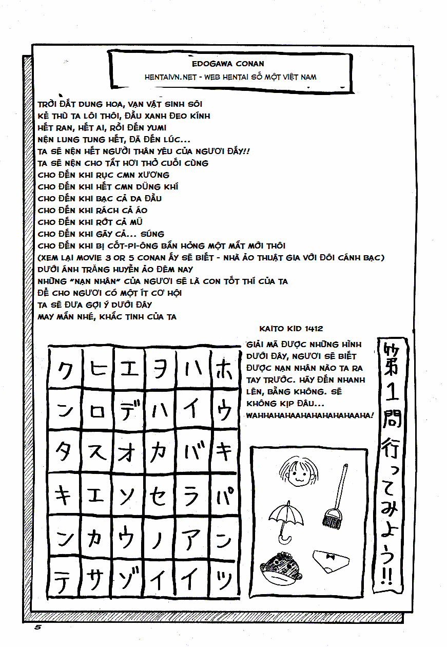 HentaiVN.net - Ảnh 6 - Thánh Conan [Game Of Detective, Trò Chơi Thám Tử] - Chương 6 SERIES KAITO KID 0 File 1