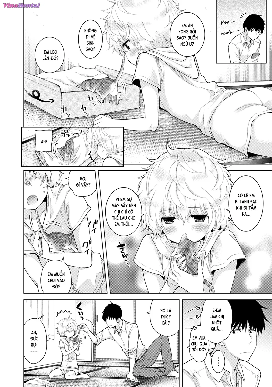HentaiVN.net - Ảnh 8 - Cô bé mèo hoang [ノラネコ少女との暮らしかた; Noraneko Shoujo to no Kurashikata; Sống cùng cô bé mèo hoang] - 14. Mèo hoan* lạc