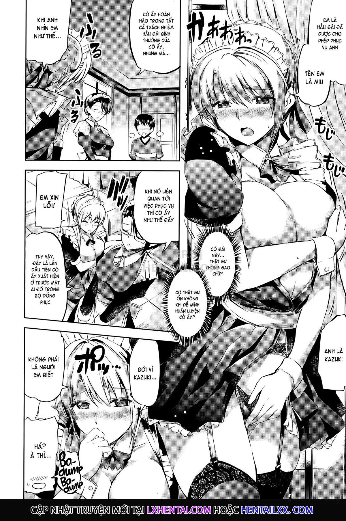 HentaiVN.net - Ảnh 8 - Ojousama No Maid Jijou - Chap 4