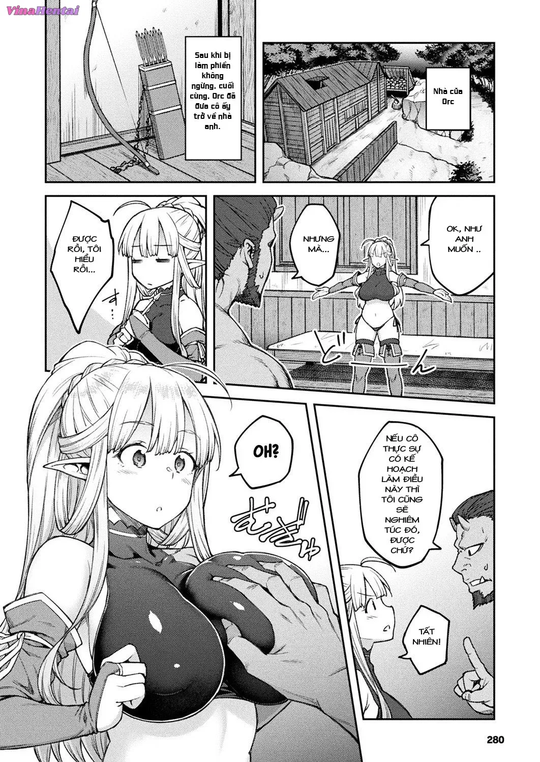 HentaiVN.net - Ảnh 6 - Himono Erufu, Kozukuri o Suru [干物エルフ、子作りをする。] - Oneshot