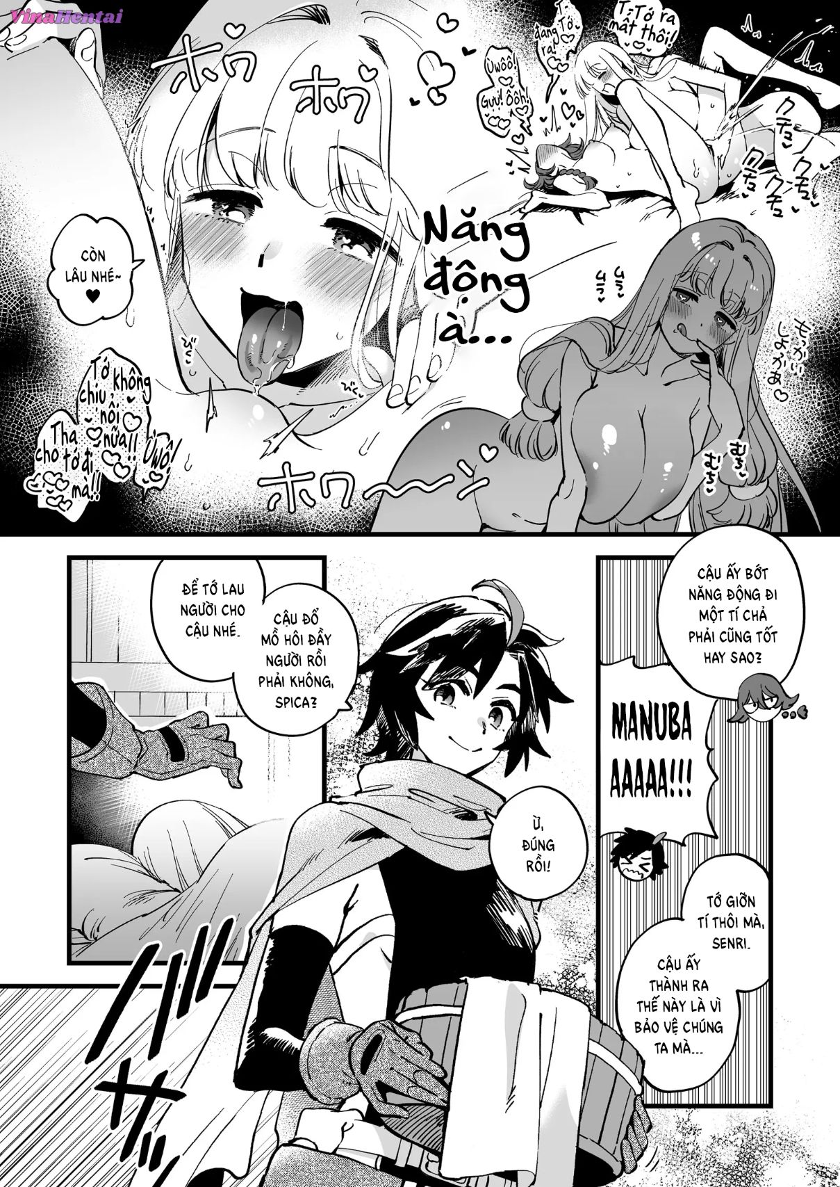 HentaiVN.net - Ảnh 8 - Nữ mạo hiểm giả thân thiết bị SỐT liệt giường... - Oneshot