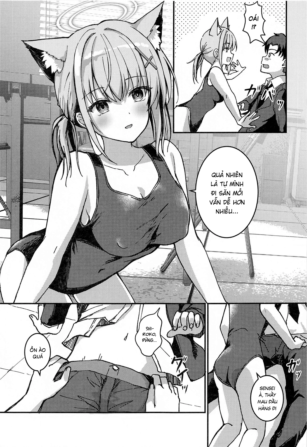 HentaiVN.net - Ảnh 9 - Mizugi Shiroko ga Sukihoudai Shite Kuru Hanashi - One shot khô dái