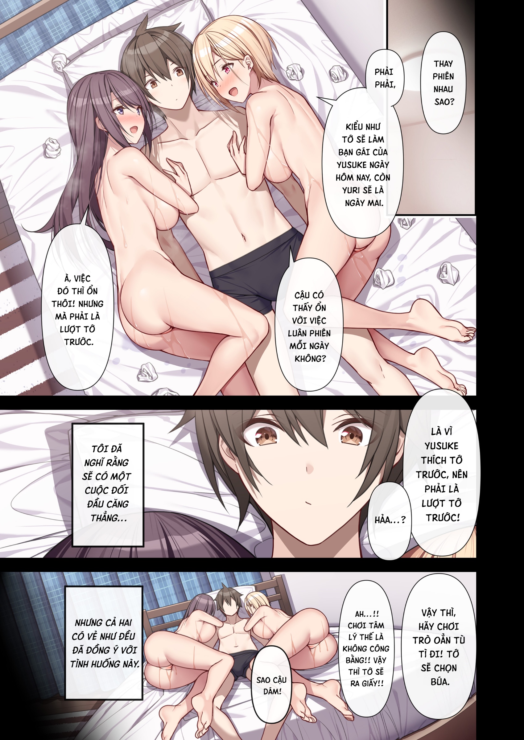 HentaiVN.net - Ảnh 9 - Bạn gái luân phiên - Mối tình tay ba - Oneshot