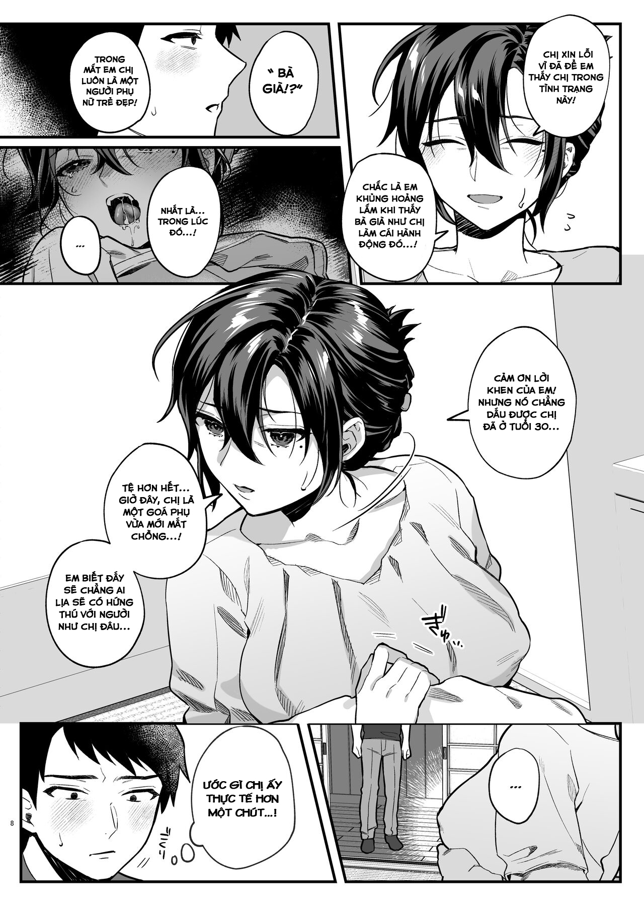HentaiVN.net - Ảnh 10 - Chị Dâu Cô Đơn - Oneshot
