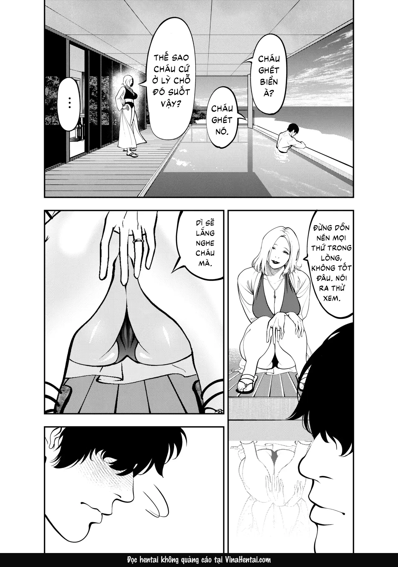 HentaiVN.net - Ảnh 9 - Ở nhà nghỉ bãi biển cùng dì - Oneshot