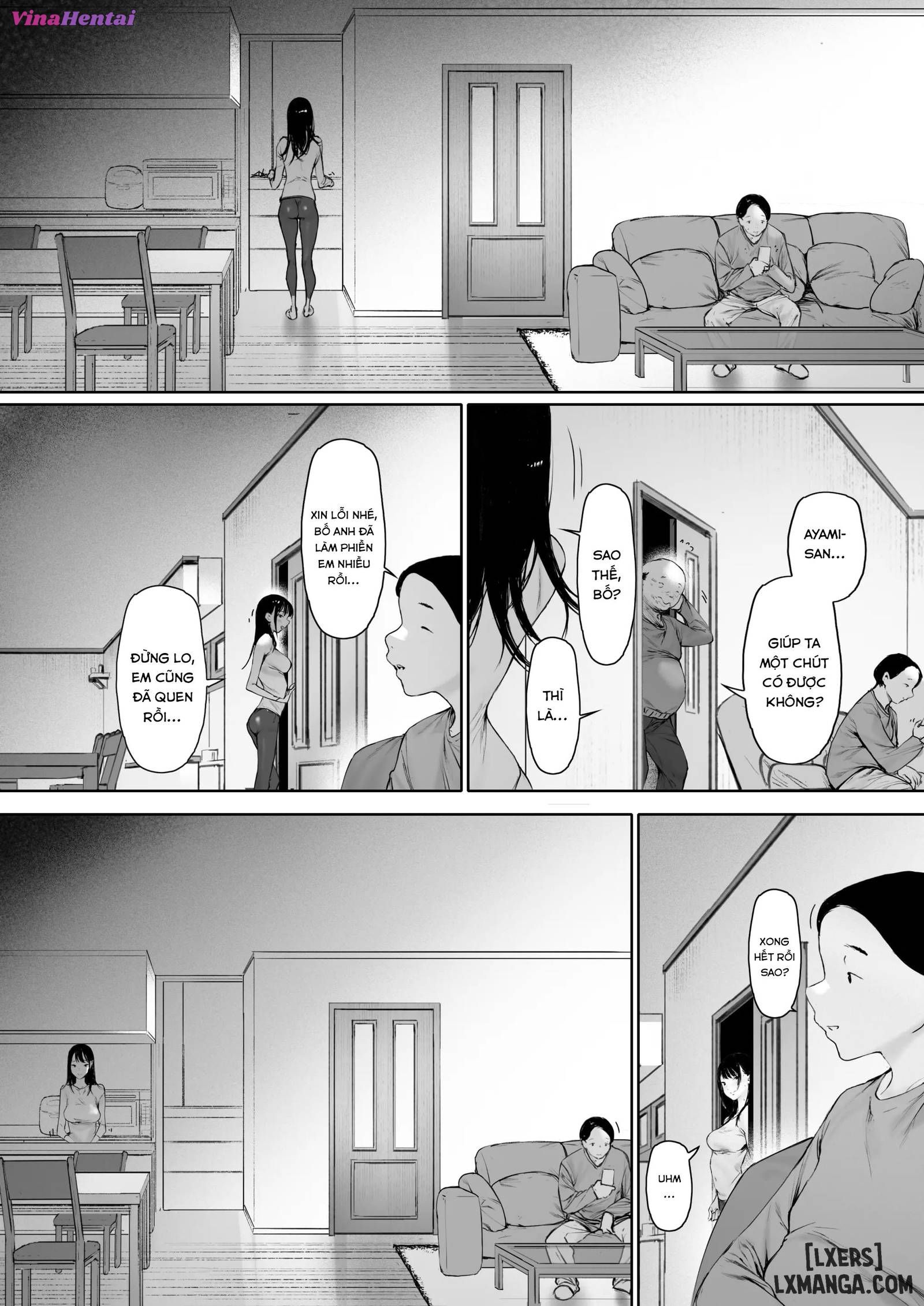 HentaiVN.net - Ảnh 84 - 3. Ánh nhìn của bố chồng 3 - Oneshot