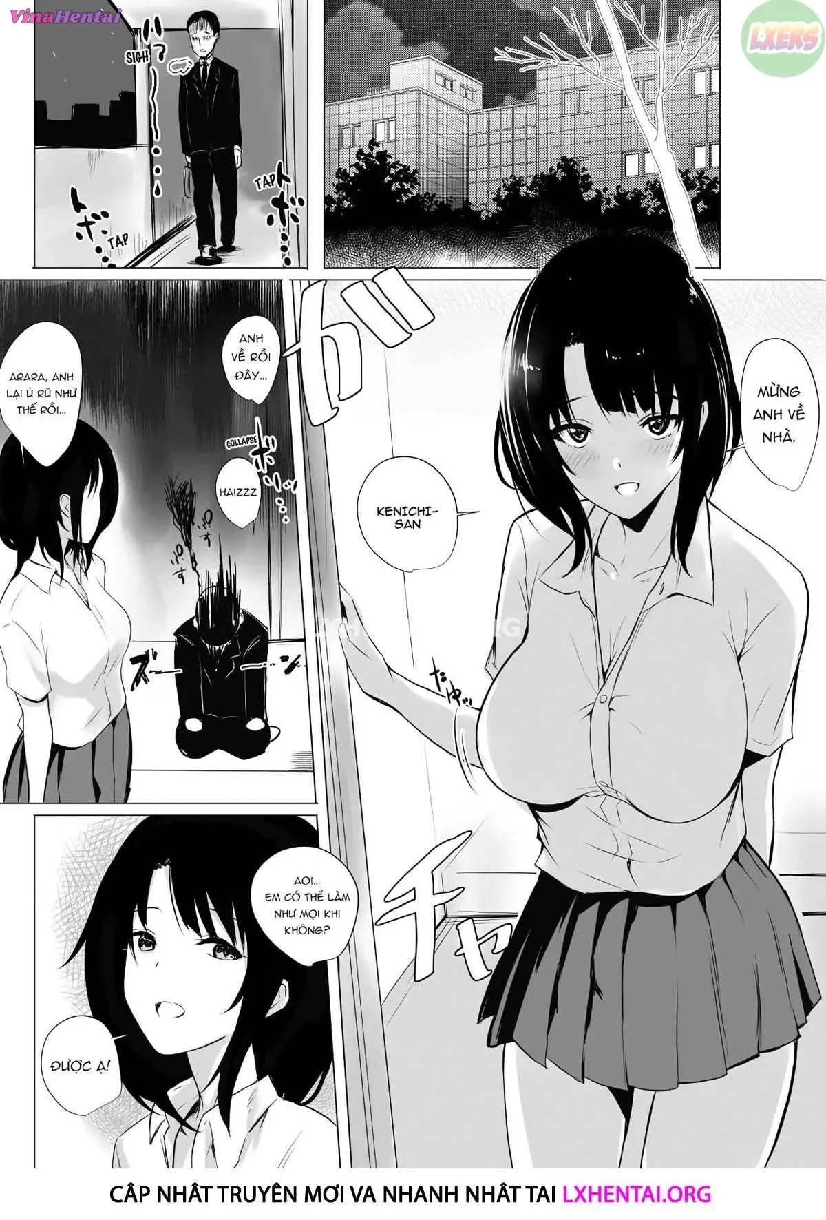 HentaiVN.net - Ảnh 9 - Boku dake ni Amaesasete Kureru Kyonyuu JK Tsuma o Hoka no Otoko ni Dakasete Mita - Chap 1