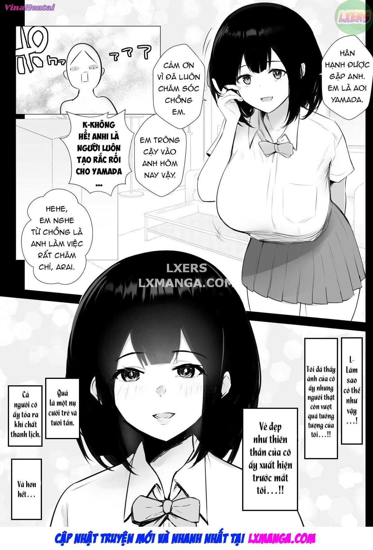 HentaiVN.net - Ảnh 10 - Boku dake ni Amaesasete Kureru Kyonyuu JK Tsuma o Hoka no Otoko ni Dakasete Mita - Chap 6
