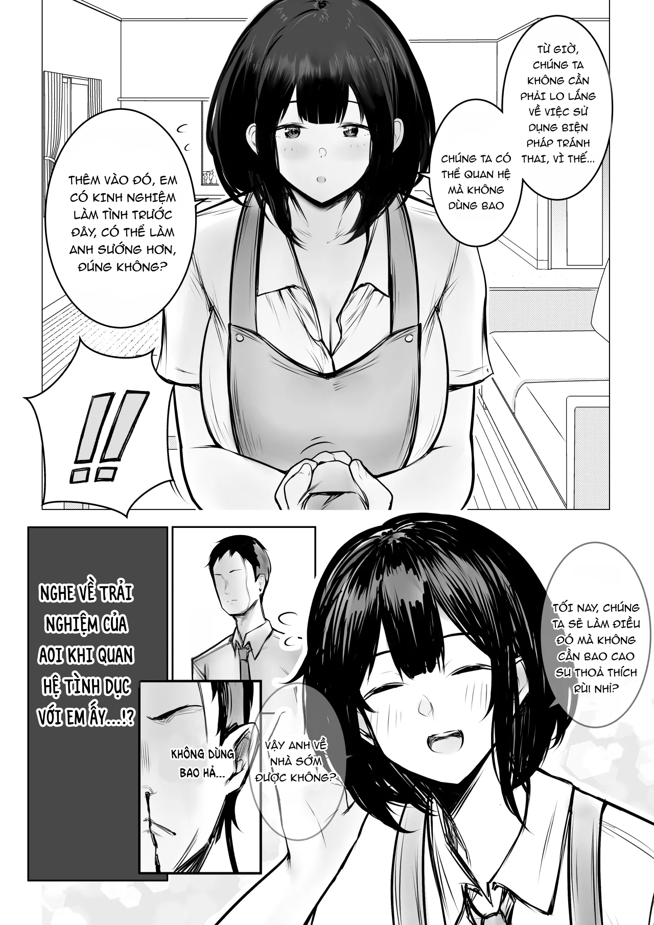 HentaiVN.net - Ảnh 10 - Boku dake ni Amaesasete Kureru Kyonyuu JK Tsuma o Hoka no Otoko ni Dakasete Mita - Chap 9