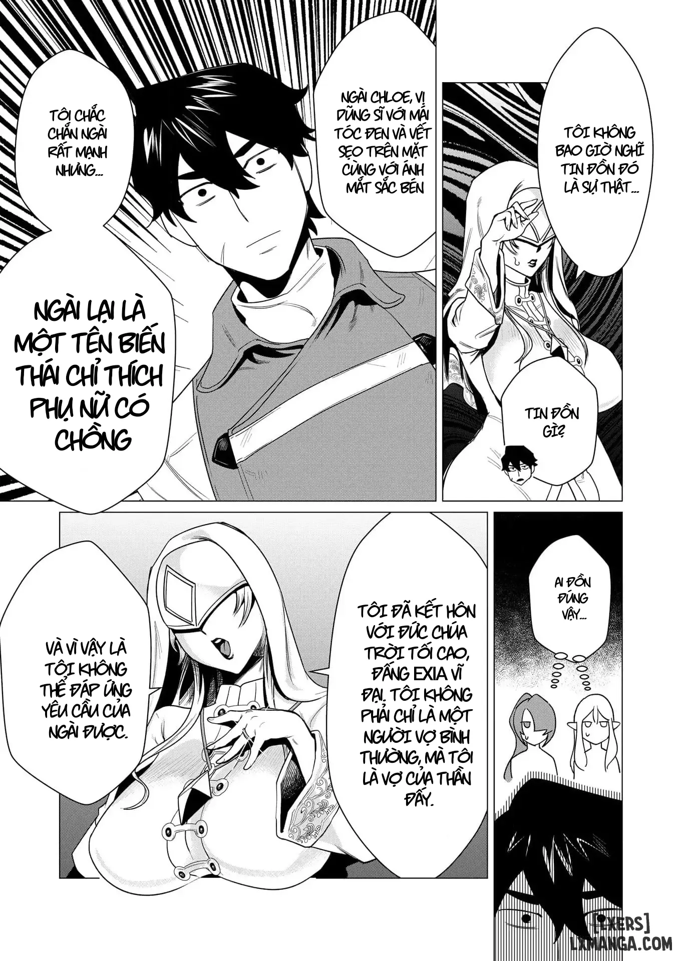 HentaiVN.net - Ảnh 9 - Vị Anh Hùng Muốn “Vợ Người Ta” Làm Phần Thưởng - Chap 4 : Giáo phái EXIA