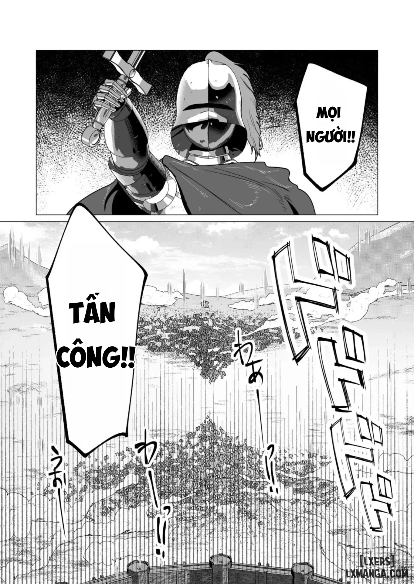 HentaiVN.net - Ảnh 9 - Vị Anh Hùng Muốn “Vợ Người Ta” Làm Phần Thưởng - Chap 11: Dũng Sĩ x Nữ Hiệp Sĩ x Orc King(Phần 2)
