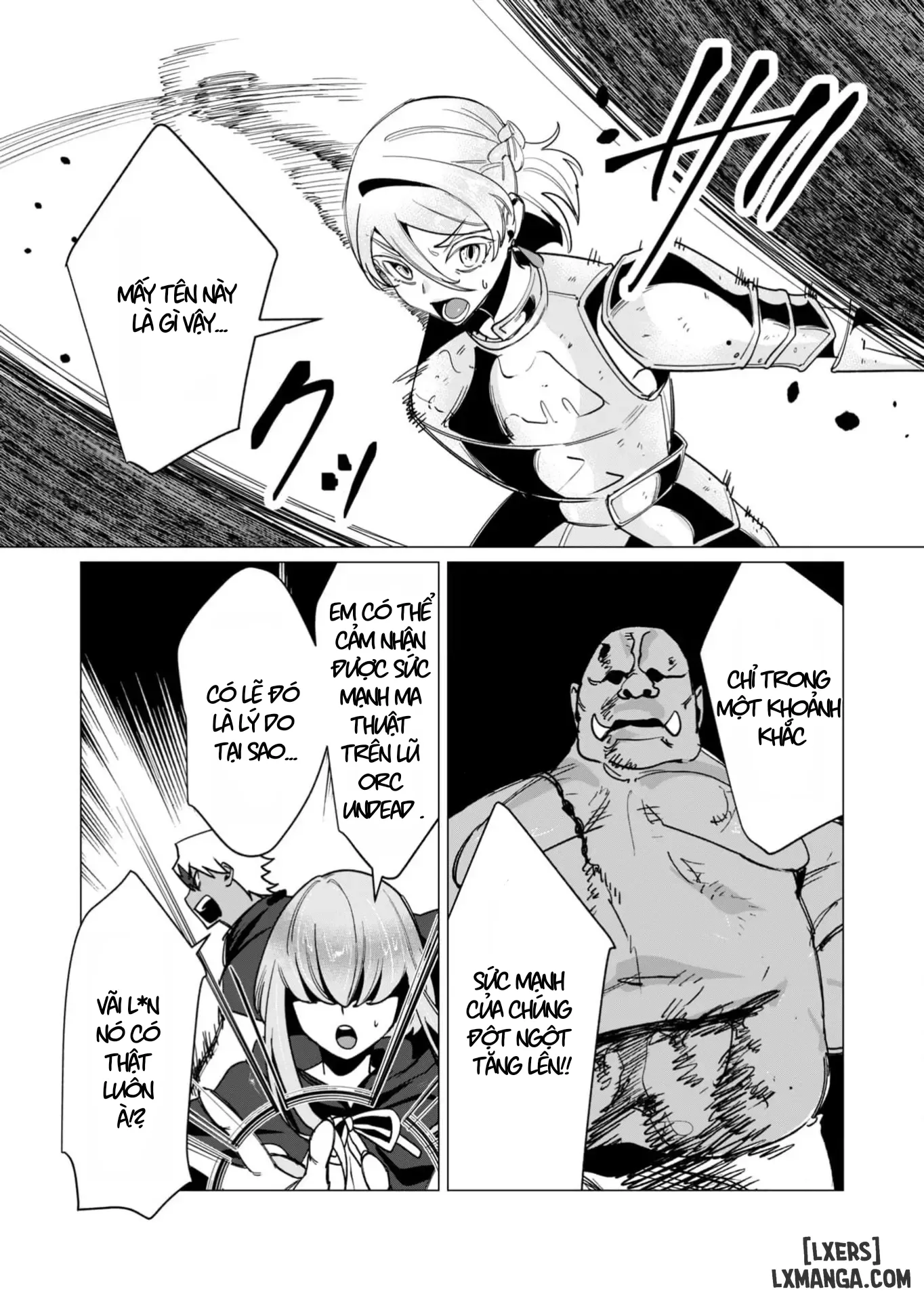 HentaiVN.net - Ảnh 9 - Vị Anh Hùng Muốn “Vợ Người Ta” Làm Phần Thưởng - Chap 12 : Dũng Sĩ x Nữ Hiệp Sĩ x Orc King(Phần 3)