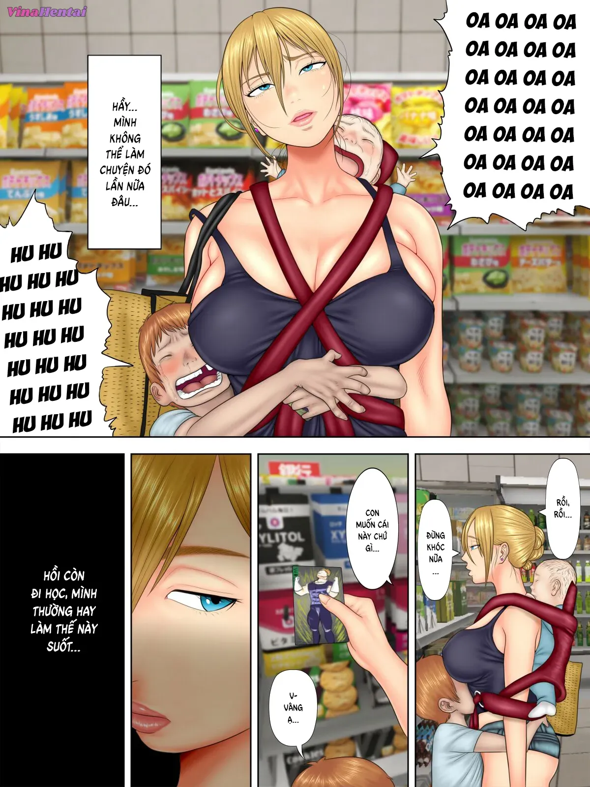 HentaiVN.net - Ảnh 9 - Manbiki Mama to Tencho no Musuko [Shoplifting Mom And Store Manager's Son] - Chap 1