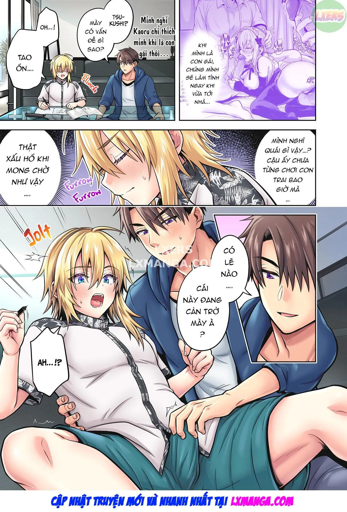 HentaiVN.net - Ảnh 9 - Ore No Shinyuu Wa TS (Seitenka) Taishitsu - Chap 4.5