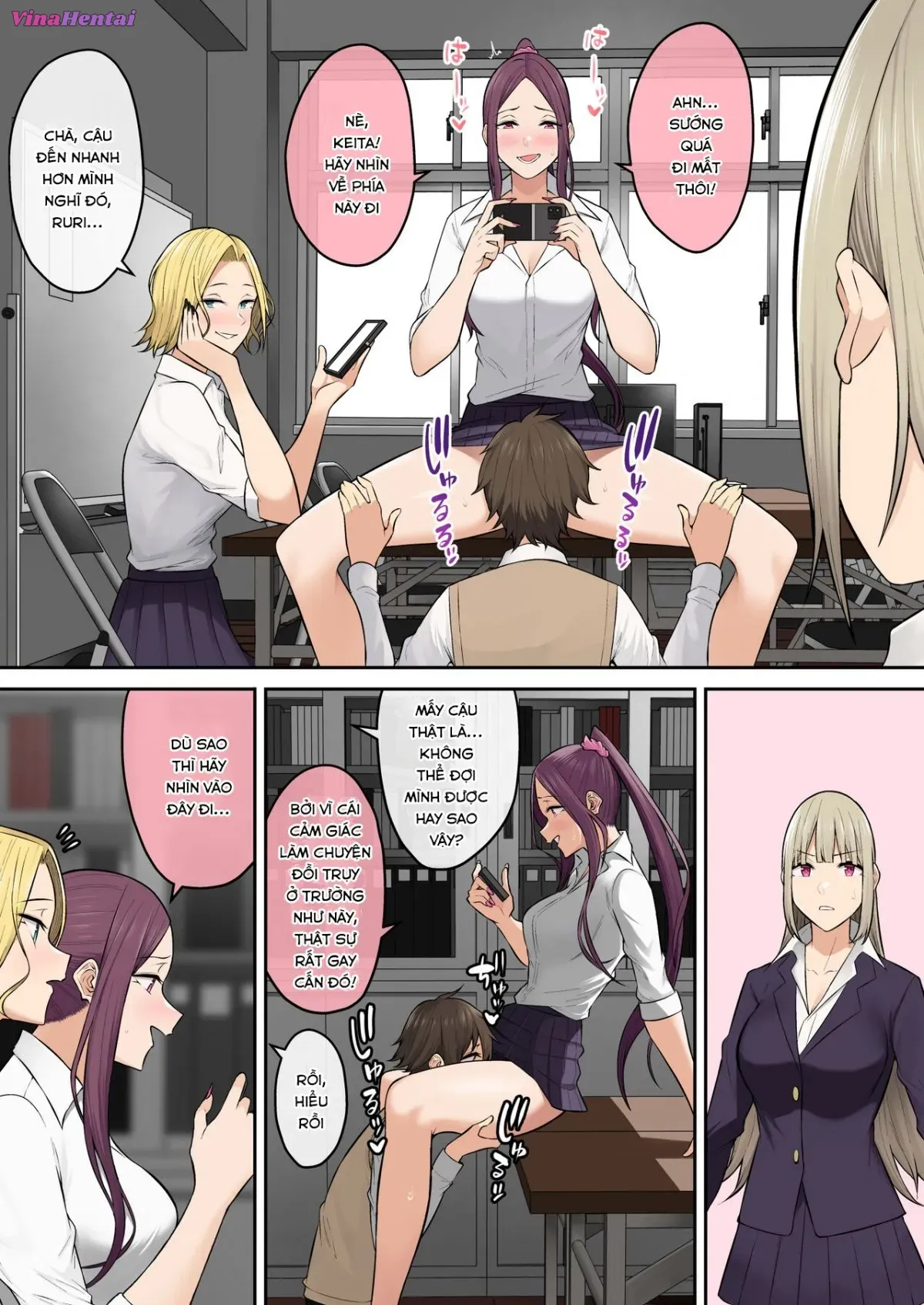 HentaiVN.net - Ảnh 9 - Imaizumi đưa cả bầy Gyaru về nhà mình - Chap 6
