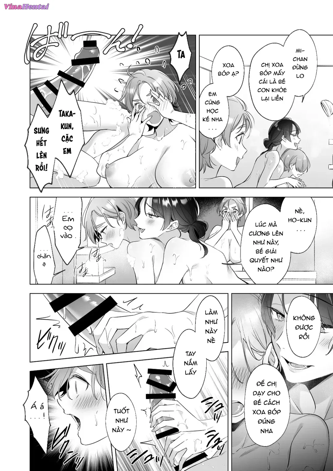 HentaiVN.net - Ảnh 9 - Tôi muốn tắm cùng các chị gái - Oneshot