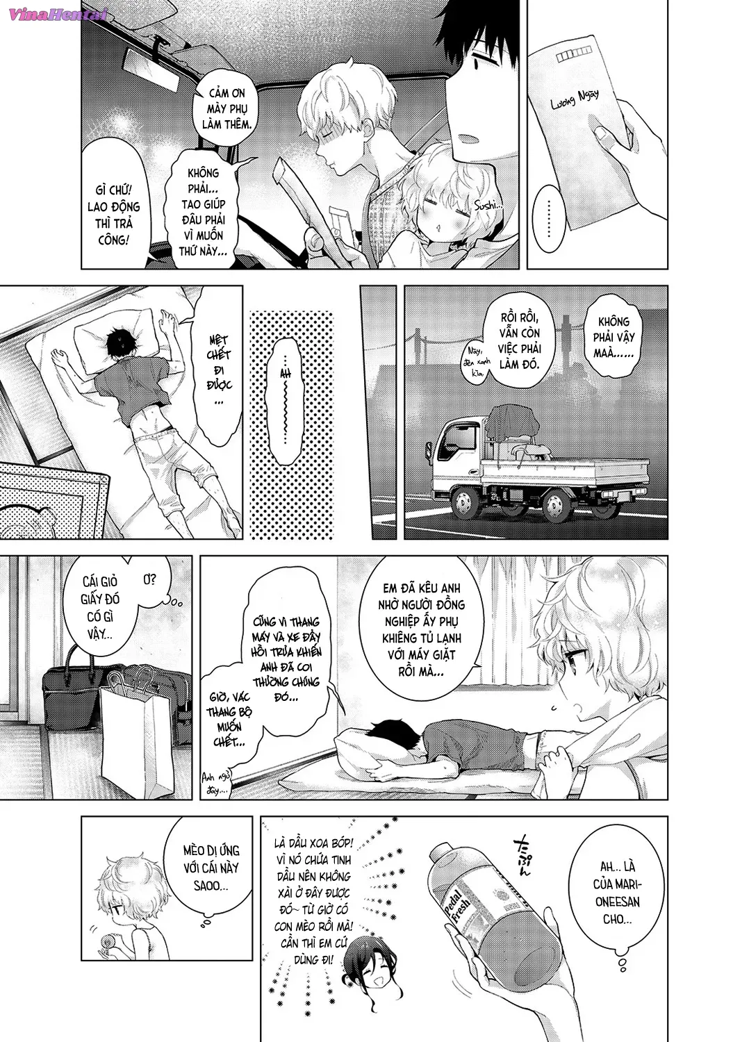 HentaiVN.net - Ảnh 9 - Cô bé mèo hoang [ノラネコ少女との暮らしかた; Noraneko Shoujo to no Kurashikata; Sống cùng cô bé mèo hoang] - 18A. Mèo hoang đi dọn nhà