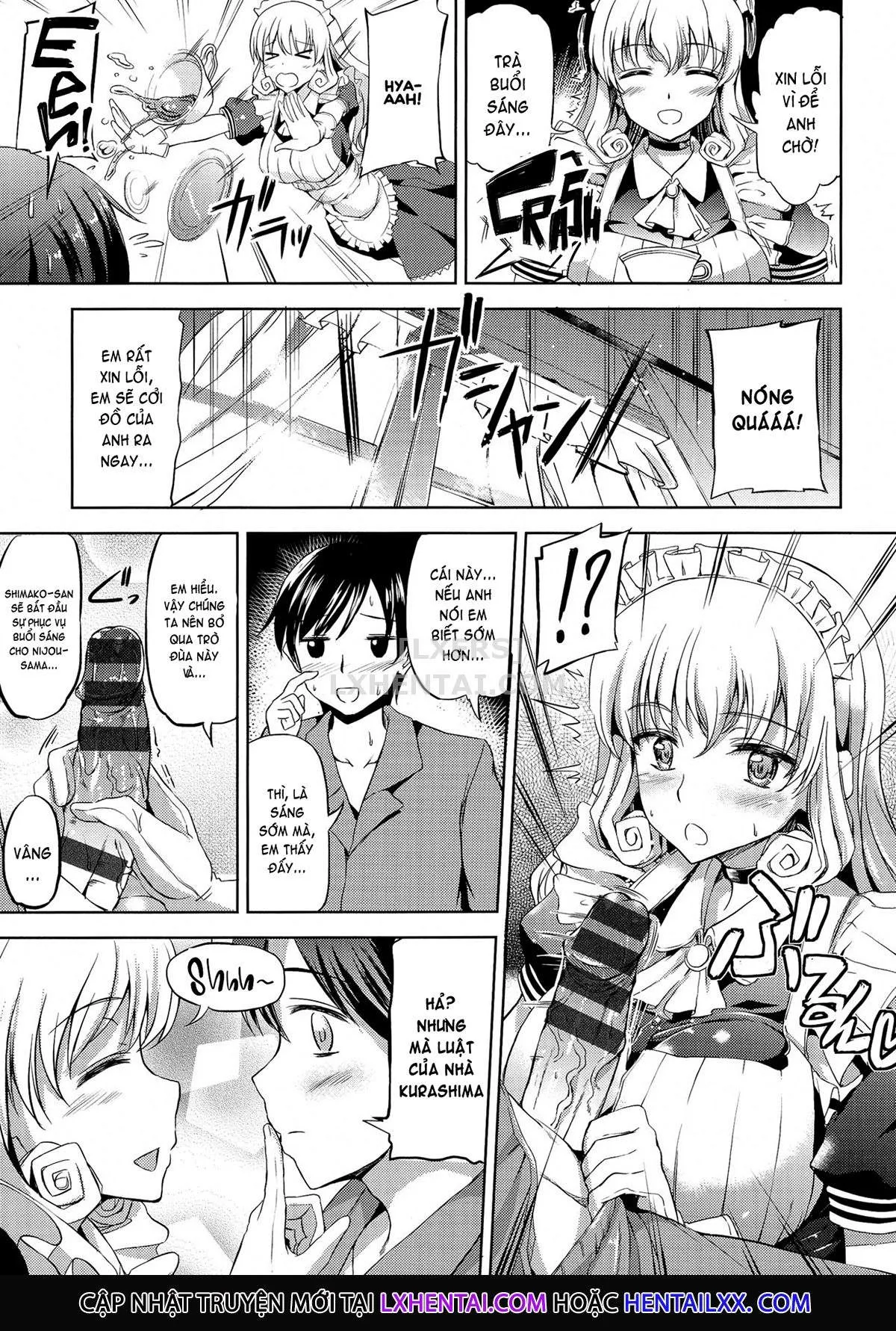 HentaiVN.net - Ảnh 9 - Ojousama No Maid Jijou - Chap 9