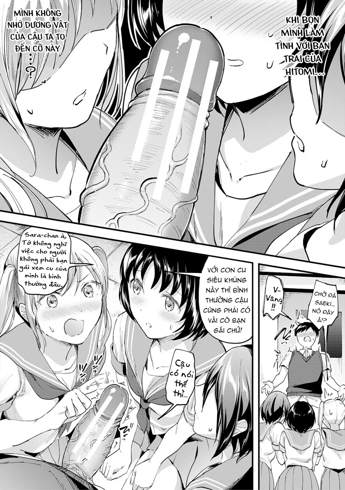 HentaiVN.net - Ảnh 9 - Nào chị em ta cùng hấp diêm! [Let’s Gyaku Rape, Let's Reverse Rape, Let’s逆レイプ] - Chap 2: Vắt cực khô cùng 3 cô em thèm đụ