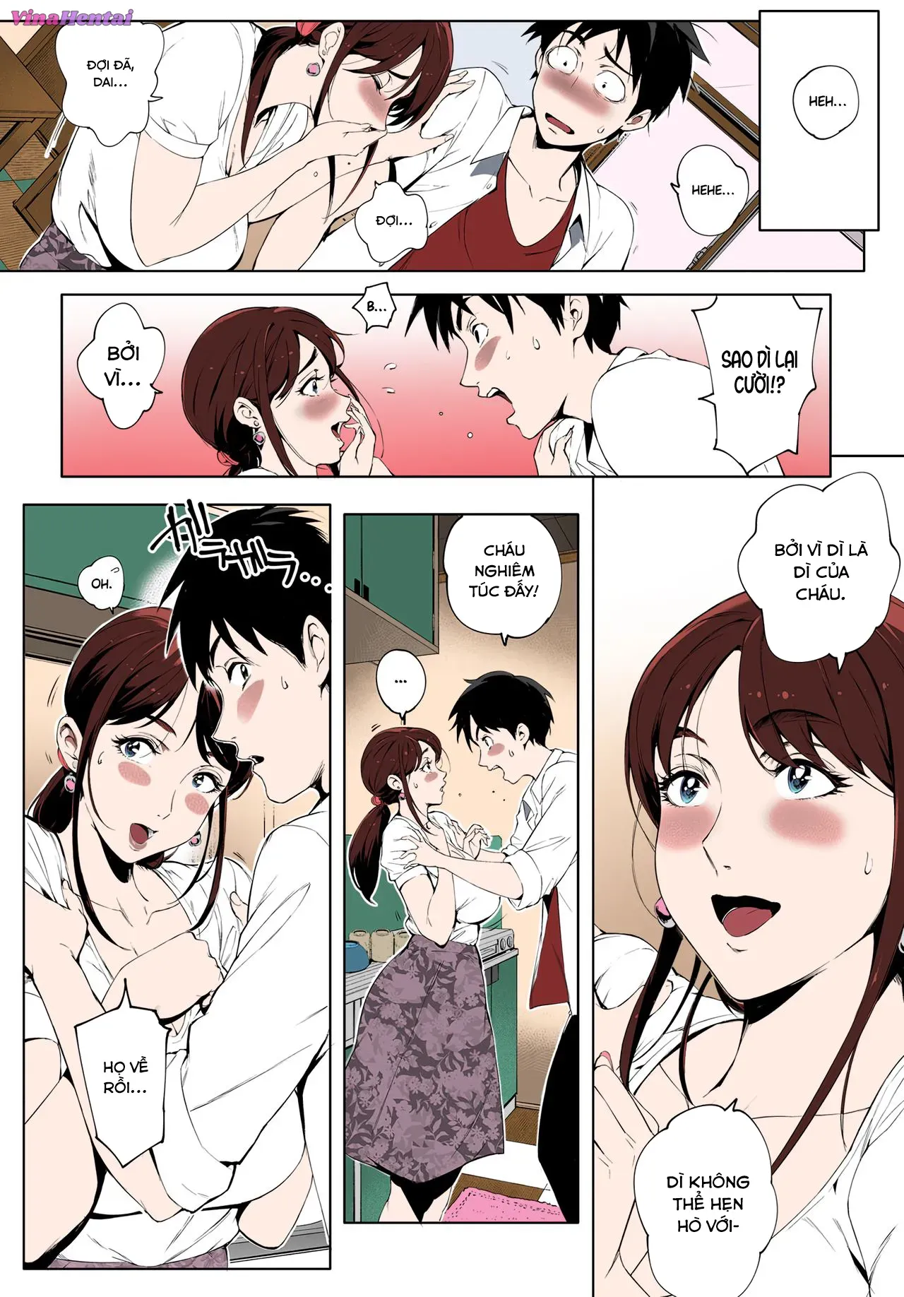 HentaiVN.net - Ảnh 9 - Gạ chịch bà dì đang thiếu thốn tình dục  - Oneshot [Full màu]