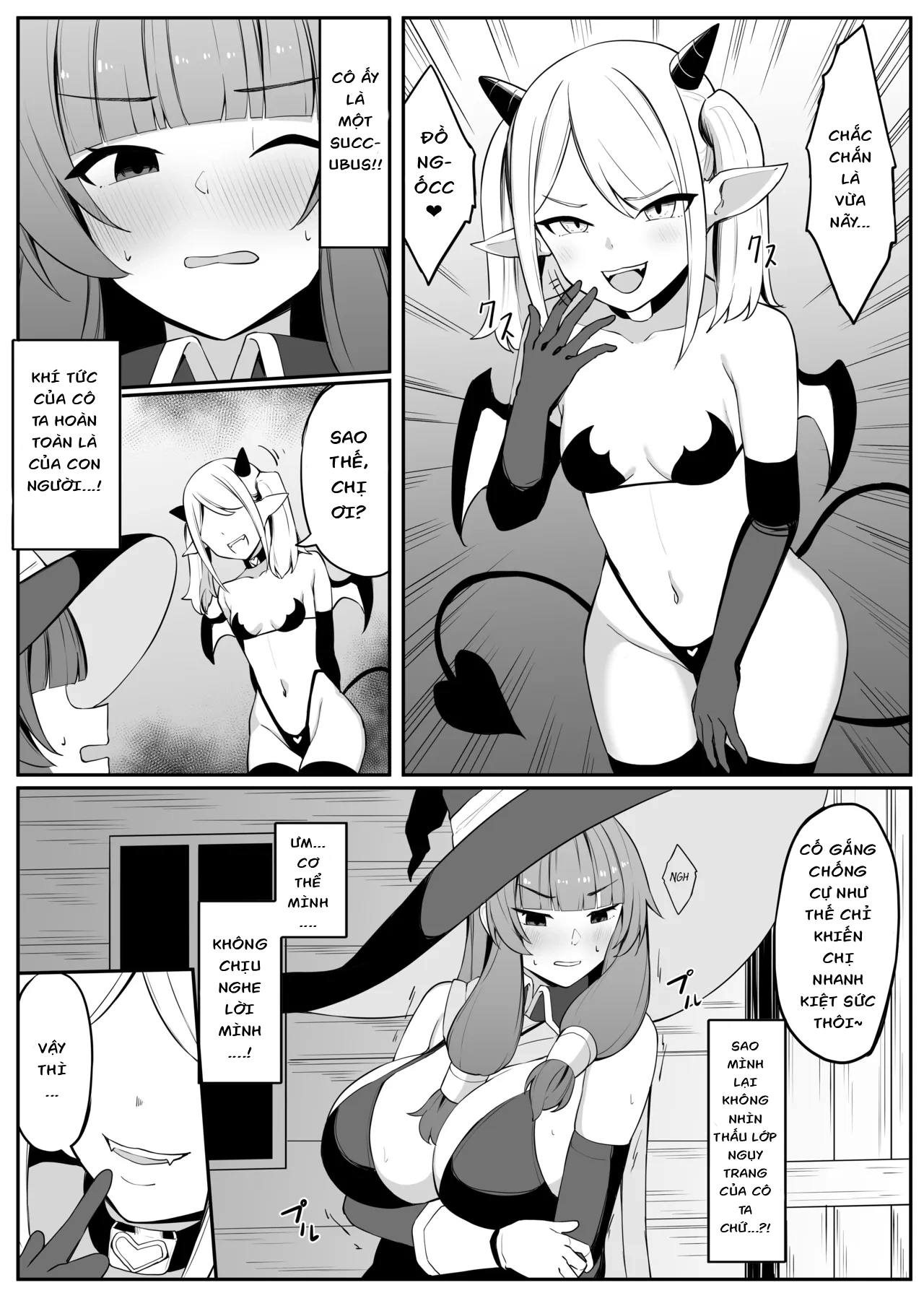 HentaiVN.net - Ảnh 9 - Câu chuyện về nữ phù thủy mạnh nhất bị một succubus mê hoặc và đánh bại. - Oneshot
