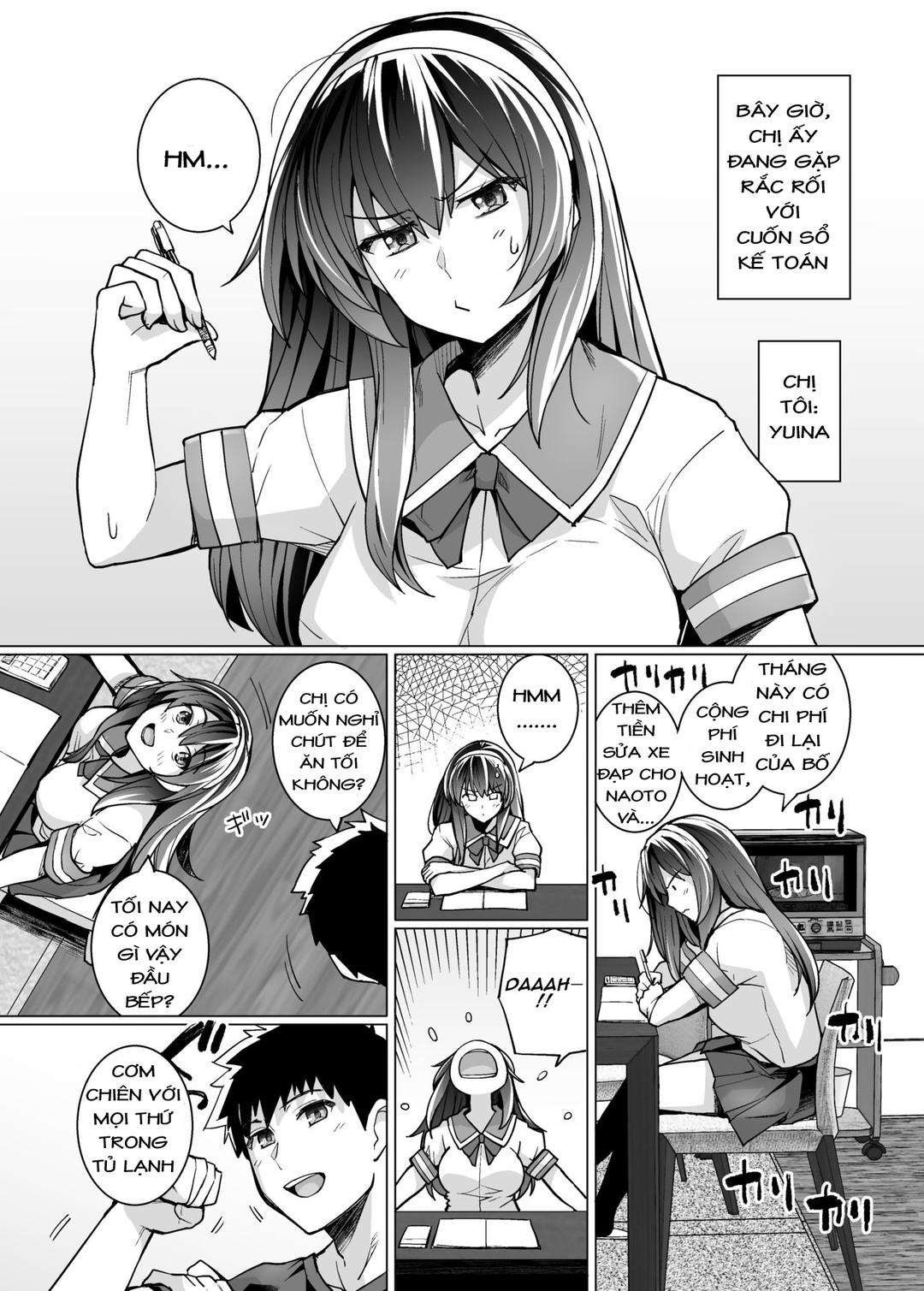 HentaiVN.net - Ảnh 4 - Chị gái tôi ngủ với cha tôi - Chap 01