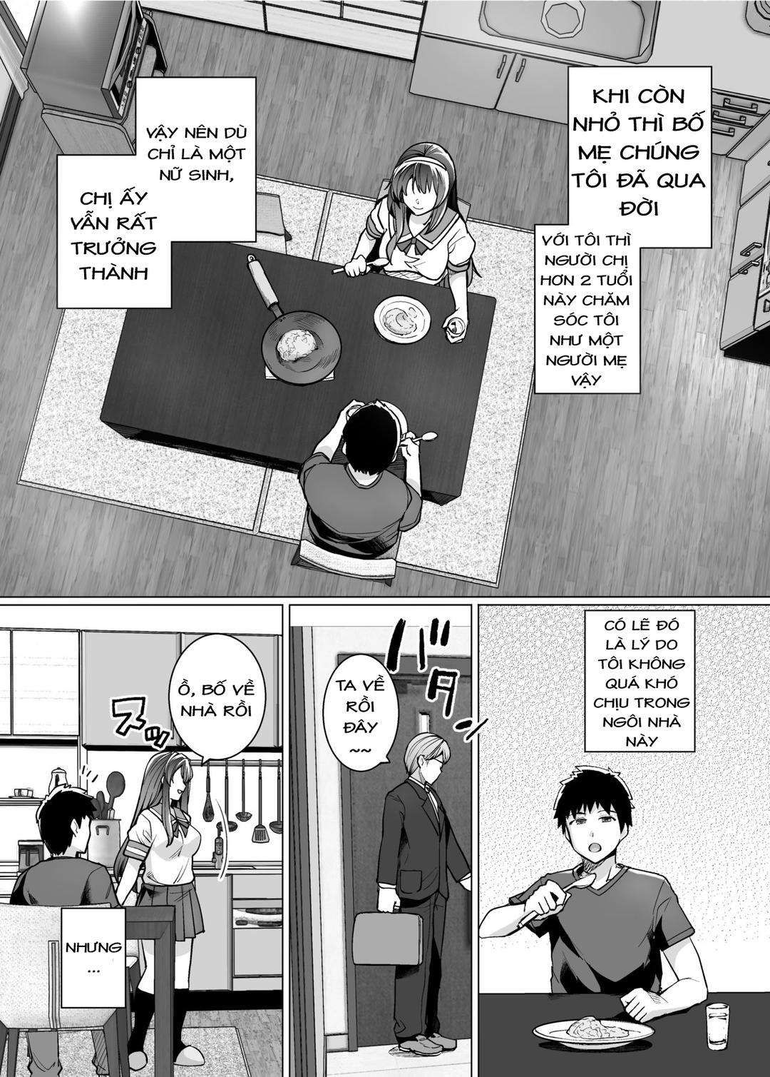 HentaiVN.net - Ảnh 6 - Chị gái tôi ngủ với cha tôi - Chap 01