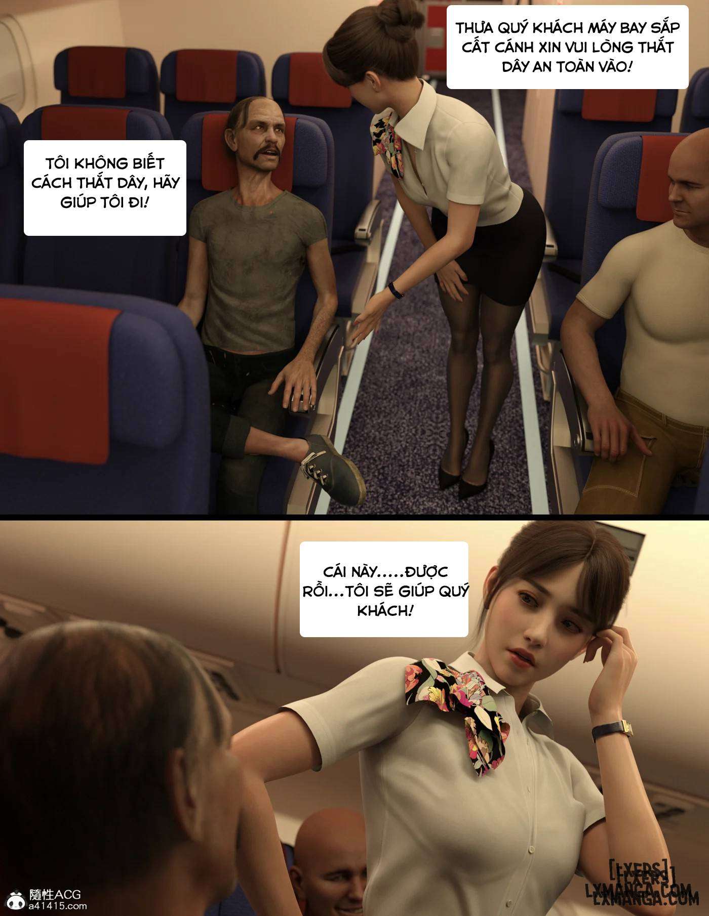 HentaiVN.net - Ảnh 6 - Chuyến Bay Dục Vọng - Lust Flight [Nhóm Dịch Drop] - Chương 1