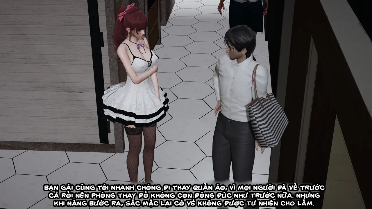 HentaiVN.net - Ảnh 3 - Cô bạn gái Tiểu Vy bị ngốc của tôi. - Chapter 4.1: Quấy rối trên xe buýt