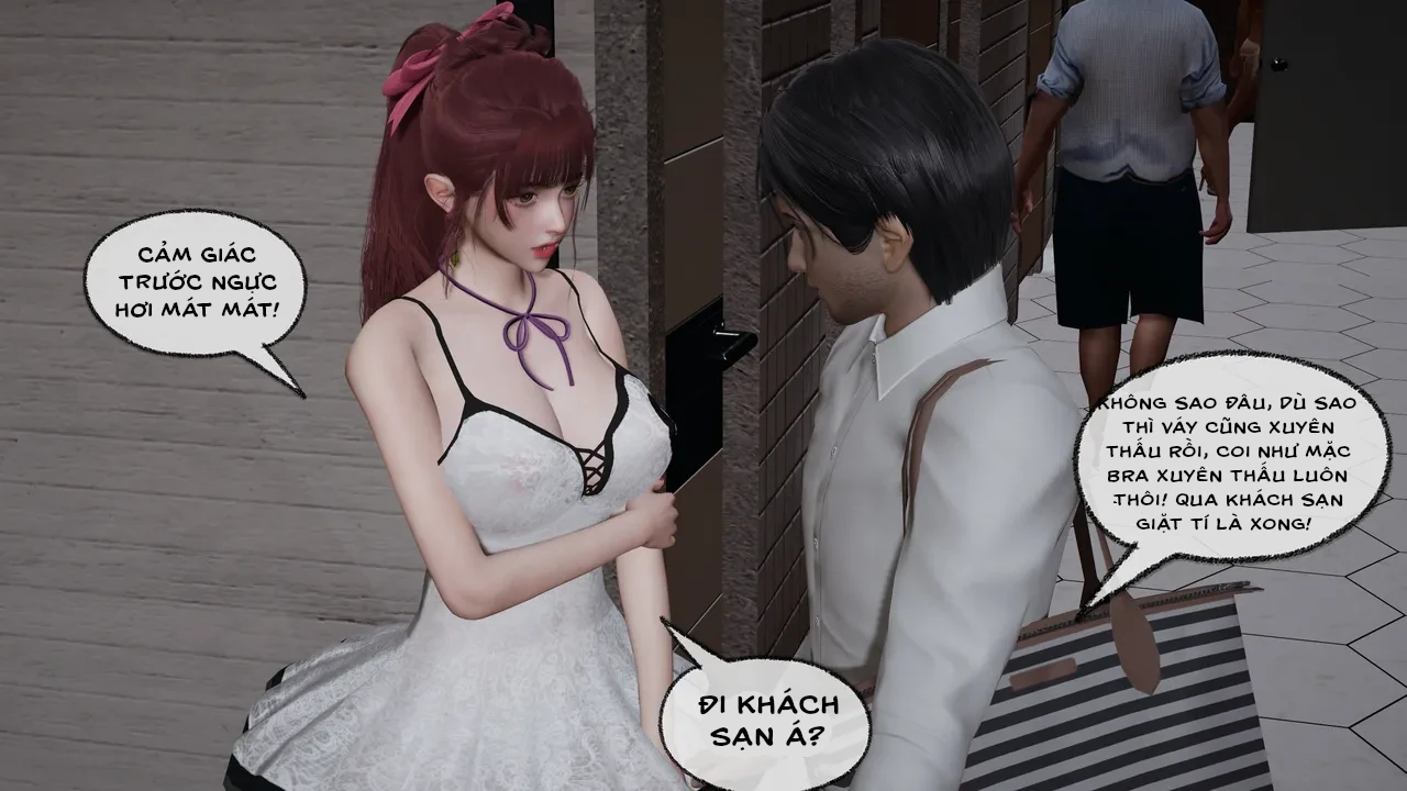 HentaiVN.net - Ảnh 7 - Cô bạn gái Tiểu Vy bị ngốc của tôi. - Chapter 4.1: Quấy rối trên xe buýt