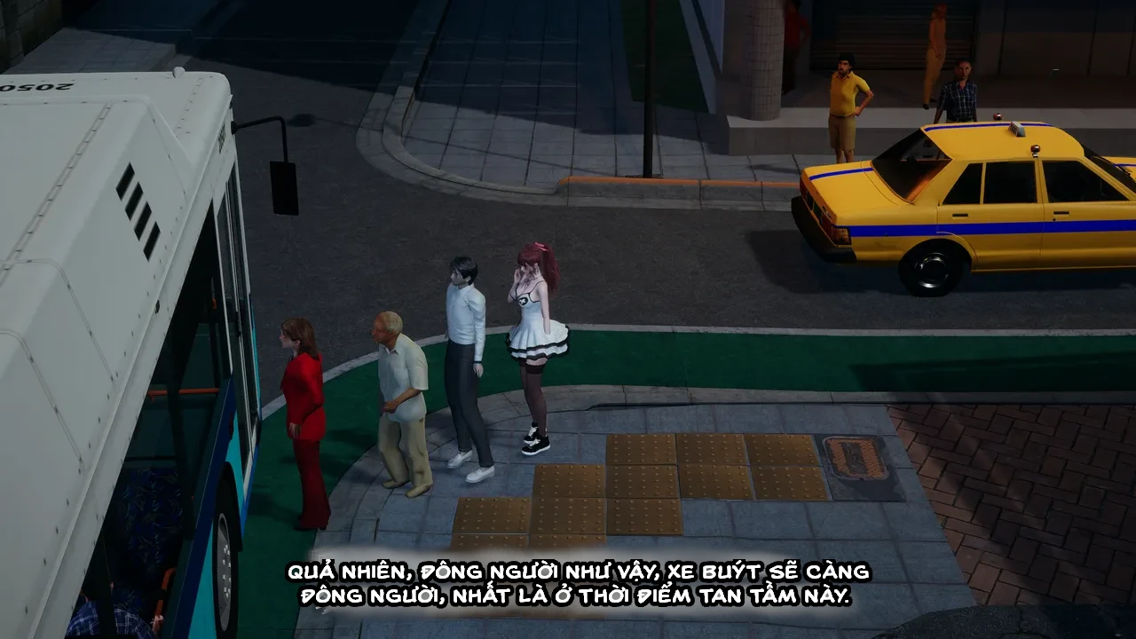 HentaiVN.net - Ảnh 11 - Cô bạn gái Tiểu Vy bị ngốc của tôi. - Chapter 4.1: Quấy rối trên xe buýt
