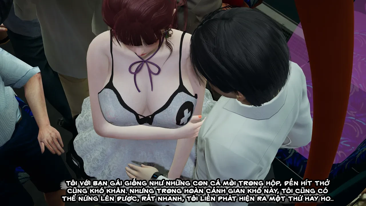 HentaiVN.net - Ảnh 16 - Cô bạn gái Tiểu Vy bị ngốc của tôi. - Chapter 4.1: Quấy rối trên xe buýt