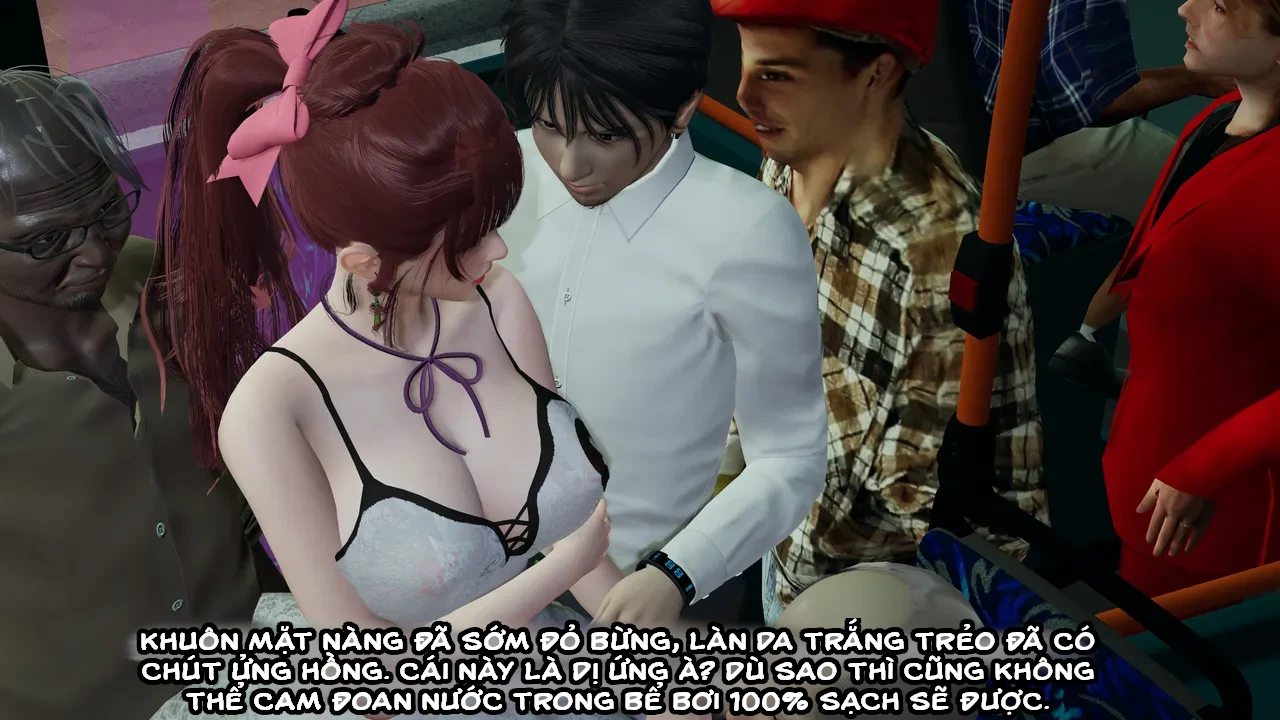 HentaiVN.net - Ảnh 20 - Cô bạn gái Tiểu Vy bị ngốc của tôi. - Chapter 4.1: Quấy rối trên xe buýt