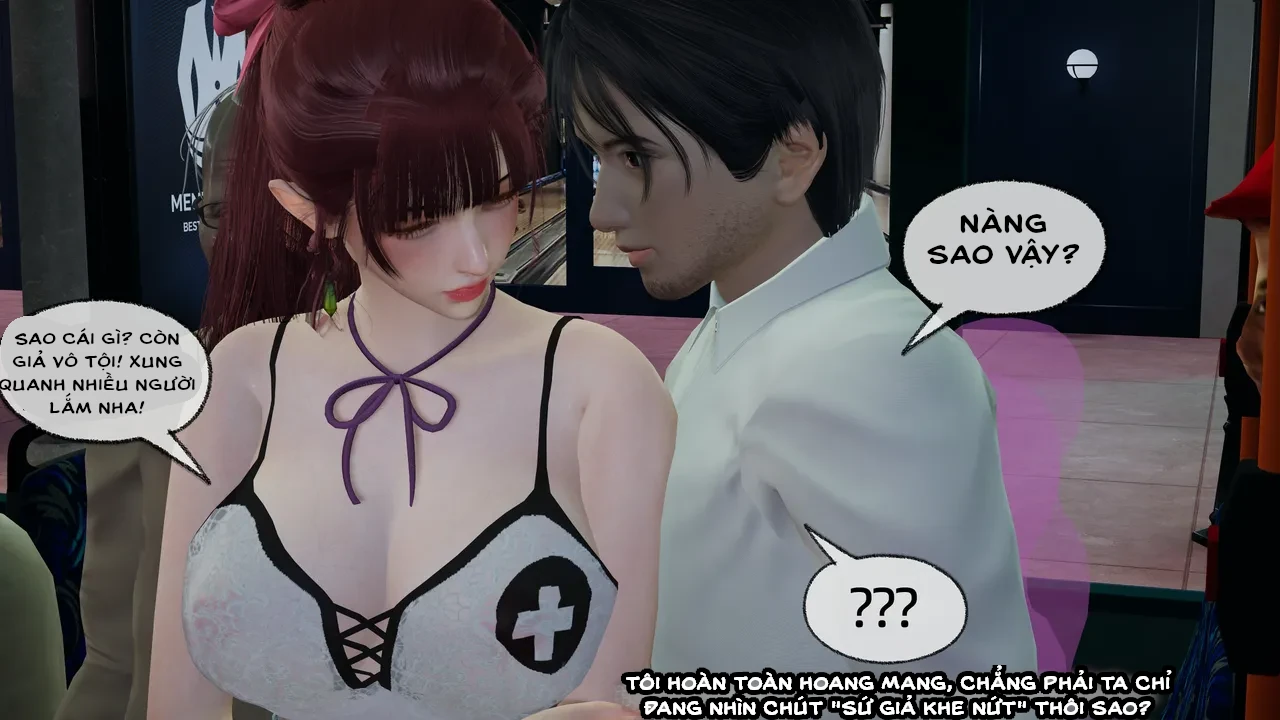 HentaiVN.net - Ảnh 21 - Cô bạn gái Tiểu Vy bị ngốc của tôi. - Chapter 4.1: Quấy rối trên xe buýt