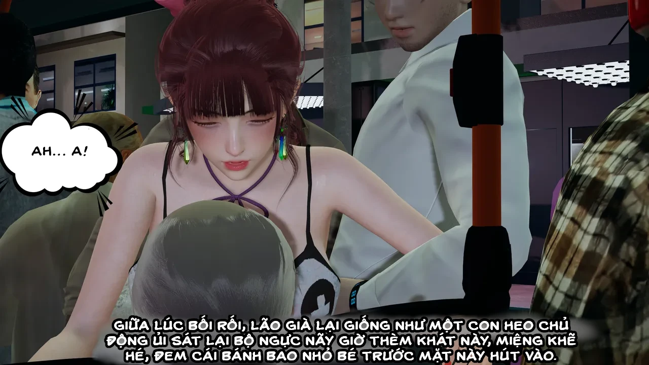 HentaiVN.net - Ảnh 36 - Cô bạn gái Tiểu Vy bị ngốc của tôi. - Chapter 4.1: Quấy rối trên xe buýt