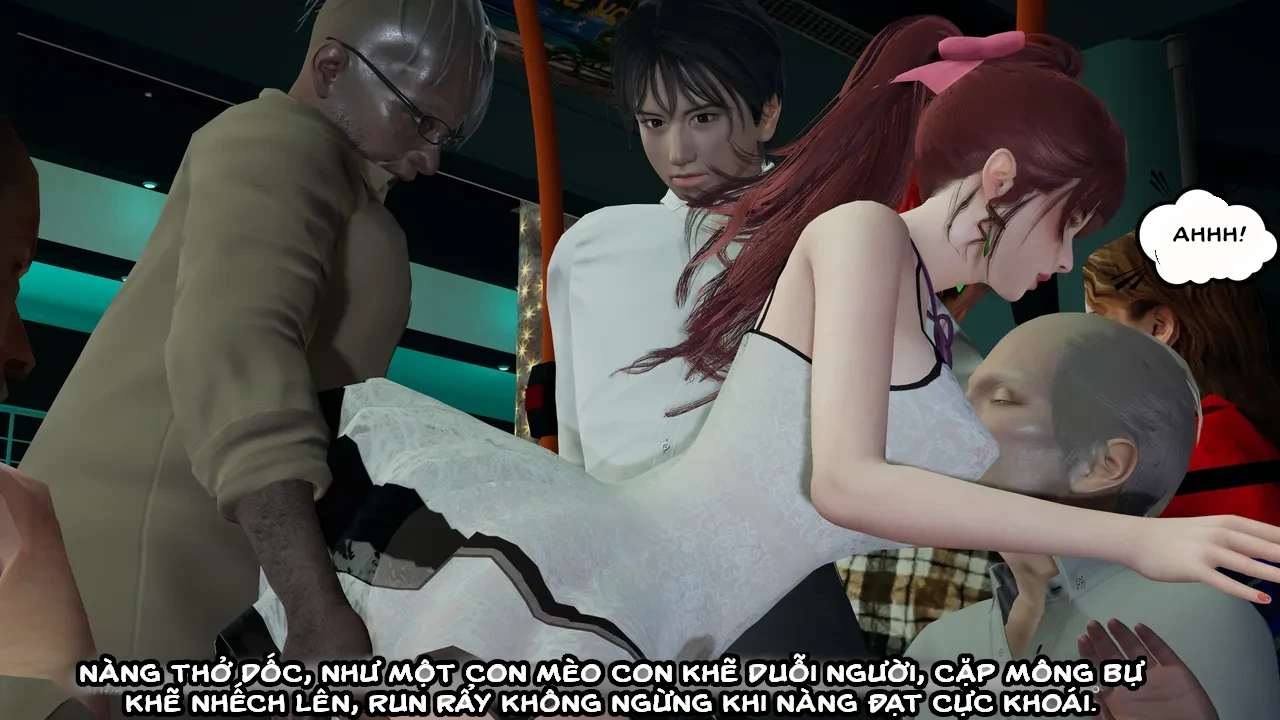 HentaiVN.net - Ảnh 37 - Cô bạn gái Tiểu Vy bị ngốc của tôi. - Chapter 4.1: Quấy rối trên xe buýt
