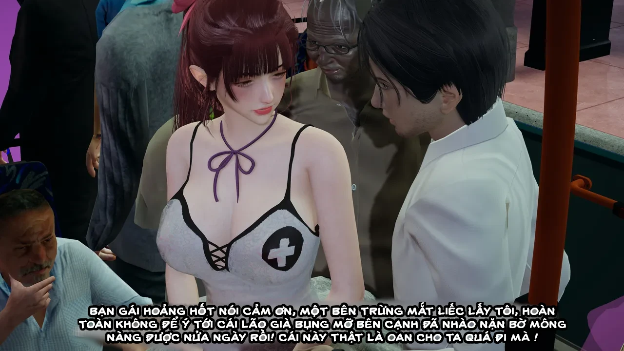 HentaiVN.net - Ảnh 42 - Cô bạn gái Tiểu Vy bị ngốc của tôi. - Chapter 4.1: Quấy rối trên xe buýt