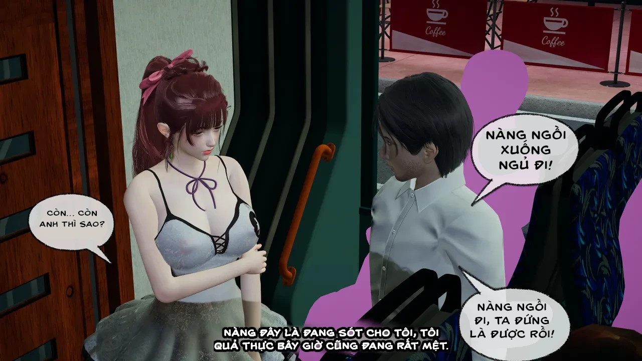 HentaiVN.net - Ảnh 46 - Cô bạn gái Tiểu Vy bị ngốc của tôi. - Chapter 4.1: Quấy rối trên xe buýt