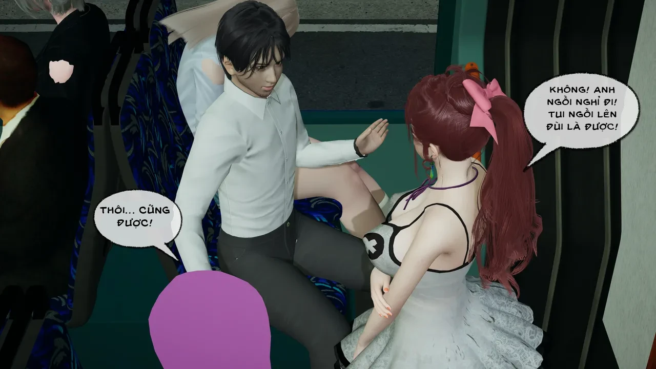 HentaiVN.net - Ảnh 47 - Cô bạn gái Tiểu Vy bị ngốc của tôi. - Chapter 4.1: Quấy rối trên xe buýt