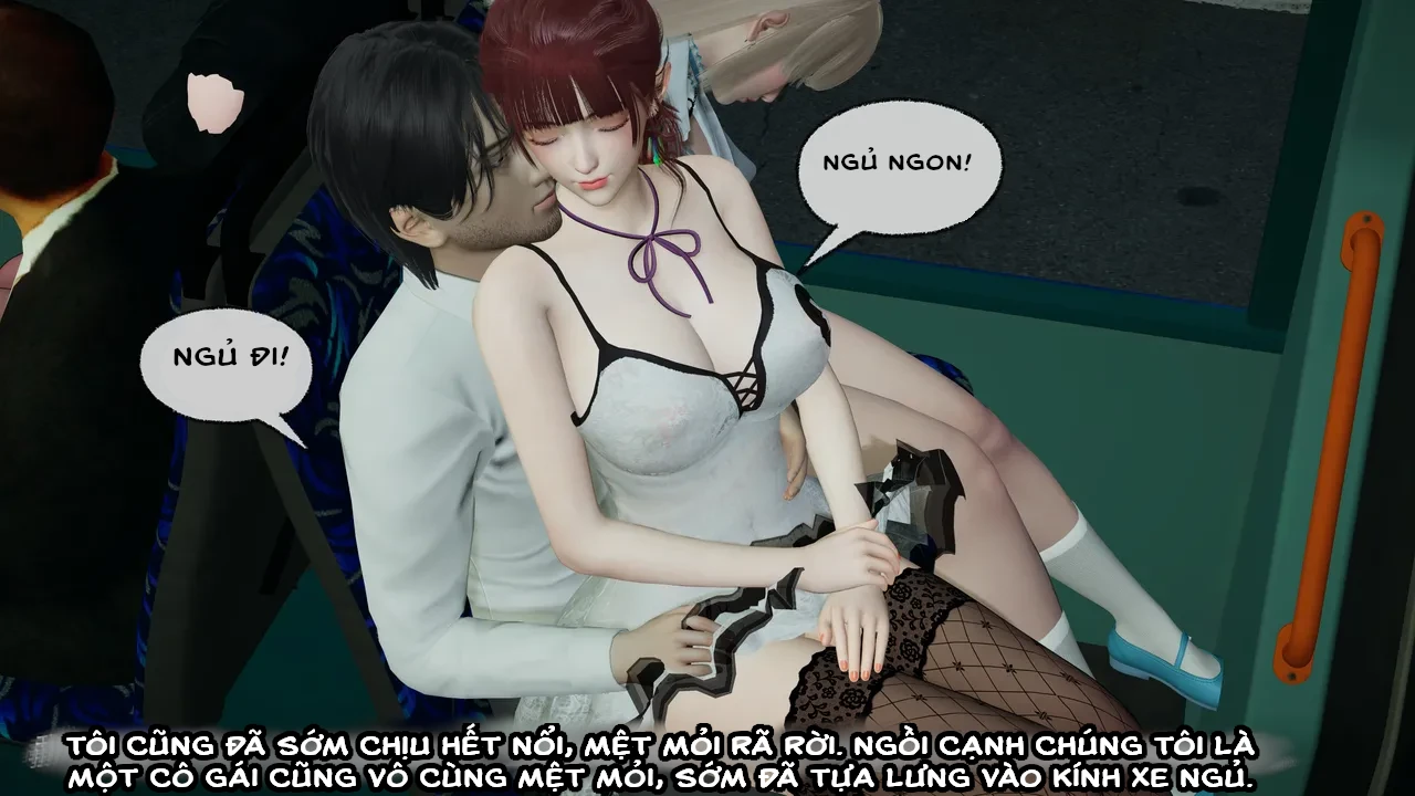 HentaiVN.net - Ảnh 50 - Cô bạn gái Tiểu Vy bị ngốc của tôi. - Chapter 4.1: Quấy rối trên xe buýt