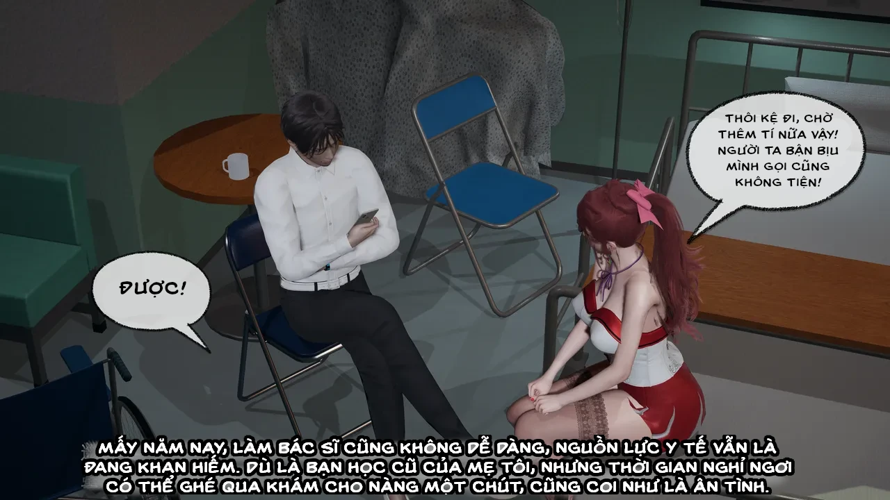 HentaiVN.net - Ảnh 16 - Cô bạn gái Tiểu Vy bị ngốc của tôi. - Chapter 4.3: Khám phụ khoa(p1)
