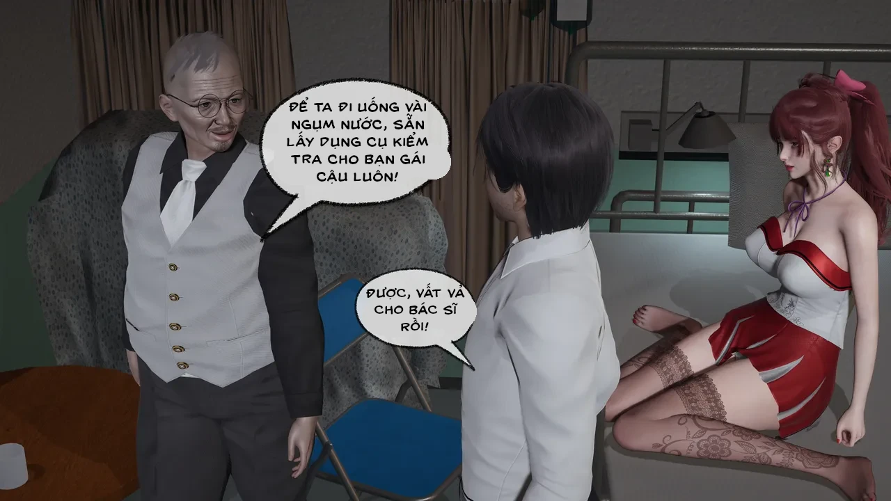 HentaiVN.net - Ảnh 5 - Cô bạn gái Tiểu Vy bị ngốc của tôi. - Chapter 4.5: Khám phụ khoa(p3)