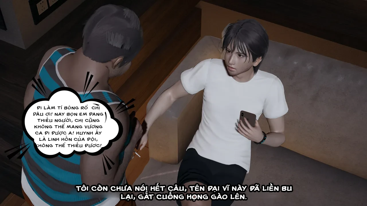 HentaiVN.net - Ảnh 10 - Cô bạn gái Tiểu Vy bị ngốc của tôi. - Chapter 5.1: Sự cố tại sân bóng rổ (p1)